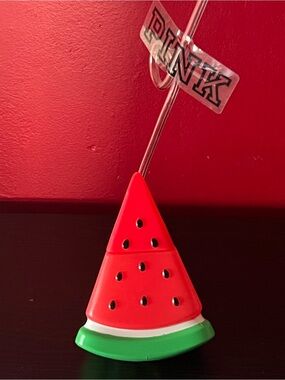 PINK Victoria's Secret Red Watermelon Drink Clip with Green Rind